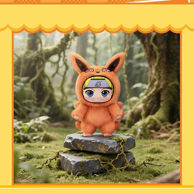 MINISO Naruto Shippuden Cute Beast Party Series Blind Box - Naruto/Kakashi/Uchiha Character Design - Desktop Ornament/Gift - 1 Random Piece