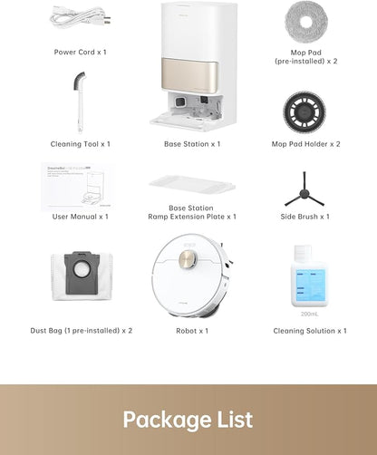 dreame L10s Pro Ultra Heat Robot Vacuum and Mop, 136°F (58°C) Mop Washing | MopExtend Edge Cleaning, 7,000Pa Suction, Effortless Robot Maintenance, Rewashing and Remopping, Smart Obstacle Avoidance