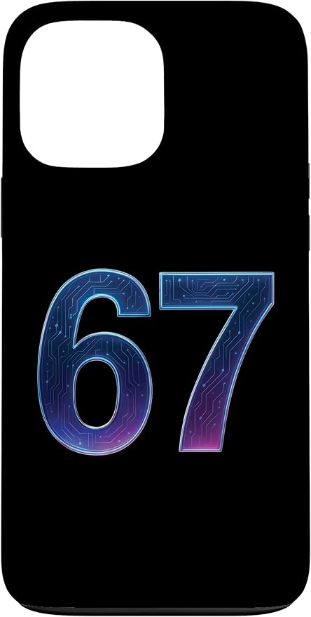 67 Meme Ai Quantum Number 67th Six Seven Tech Digital Future Case for iPhone 13 Pro Max