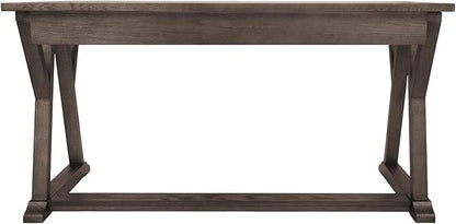 Signature Design by Ashley Luxenford Rustic Farmhouse 60" Home Office Desk with Drawers, Distressed Gray