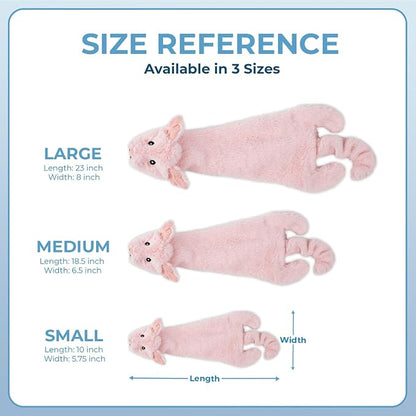 Best Pet Supplies Squeaky Dog Toys with Soft Durable Fabric for Small, Medium and Large Pets Interactive Toy for Indoor Play, Supports Active Biting and Play - Pig, Small