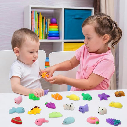 30 Pack Squishy Toys, Kawaii Squishies Party Favors for Kids 4-8 8-12 Treasure Box Toys for Classroom Birthday Xmas Gifts Goodie Bag Mini Animals Mochi Squishy Stress Relief Sensory Toys Random