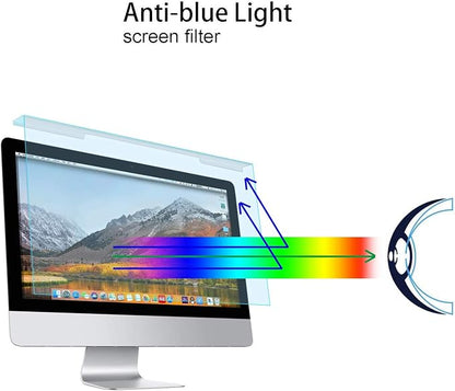 MOSISO 25-27 inch Computer Blue Light Blocking Screen Protector Anti-UV Eye Protection Filter Film Panel for Diagonal 25,25.5,26.5,27 inch 16:9 Widescreen Desktop PC LED Monitor(25x16.34 inch/LxW)