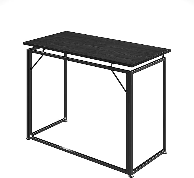 Techni Mobili Space Saving Folding Desk, Black