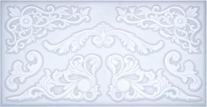 Art Molds Rococo Embellishment for Polyclay Air Dry Clay Plaster | Versatile Use for Fondant Cake Decorating, Epoxy Resin, Polymer Clay Crafts