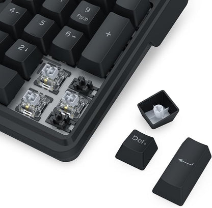 Redragon K762 PRO Wireless 104-Key Gasket Gaming Keyboard, Screen & Knob | Easy-Control LED Info Display, 0-Delay Tri-Mode, Cushioned 5-Layer Noise Dampening for Creamy Thocky Sound, Full-Size 104-Key