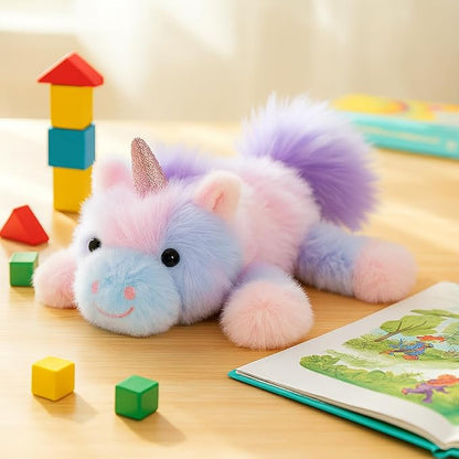 Adorable Unicorn Stuffed Animal Purple Rainbow Unicorn Soft Plush Toy Cute Birthday Gifts for Boys Girls Kids Toddlers