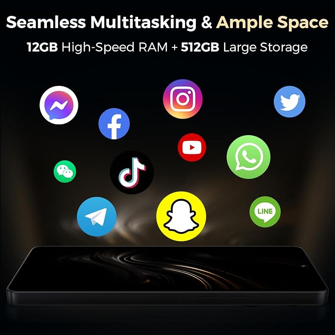 S13 108MP AI Triple Camera, 32MP Front, 50MP Ultra-Wide, 8MP Macro, Android 14 Smartphone, 6.67" FHD+ AMOLED 120Hz, 12GB+256GB, 5000mAh, 33W Charging, Dual SIM, Fingerprint & AI Face Cell Phone