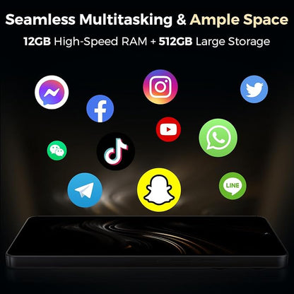 S13 108MP AI Triple Camera, 32MP Front, 50MP Ultra-Wide, 8MP Macro, Android 14 Smartphone, 6.67" FHD+ AMOLED 120Hz, 12GB+256GB, 5000mAh, 33W Charging, Dual SIM, Fingerprint & AI Face Cell Phone