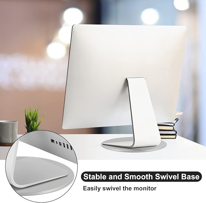 360° Rotation Monitor Swivel Base - Computer Screen Monitor Stand Flat Panel Turntable Rotating Swivel Base for Mac Laptop Potted Plants, Arts Crafts Display Stand