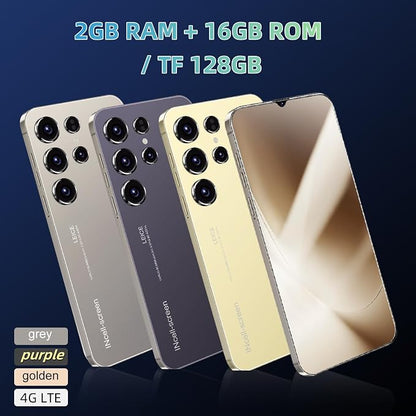Unlock Phone, 4G Network Android Phone, 6.3-inch Screen, 2GB RAM+16GB ROM/TF 128GB, Dual SIM Cards, Dual Cameras, Suitable for Novice Users (89yellow)