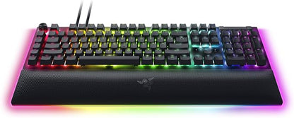 Razer BlackWidow V4 Pro Wired Mechanical Gaming Keyboard, Orange Switches | Tactile & Quiet Switches, Doubleshot ABS Keycaps, Command Dial, 8 Dedicated Macro Keys, RGB, Snap Tap, Magnetic Wrist Rest