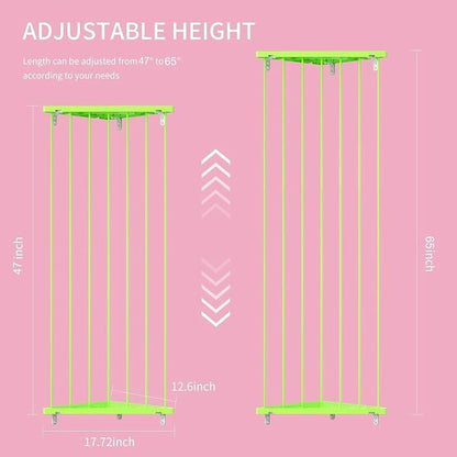 Stuffed Animal Storage Corner Organizer- Stuffed Animal Holder with Length Adjustable - Wall Plush Storage Hanging Stuffed Animal Net for Wall (Green, Standard)