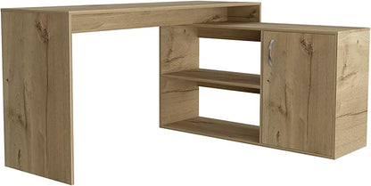 NicBex Kimberly-DW-00204-LWJ Home Office Desks, 59.64"x45.86"x30.11", Light Oak