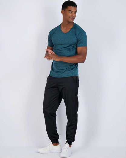 5 Pack Men's Dry Fit V Neck Gym Workout T Shirts Athletic Moisture Wicking | Cooling, Quick Dry, Breathable, Short Sleeve, Exercise, Cycling, Sports, Outdoor, Fitness, Golf, Crossfit, Hiking, Tennis