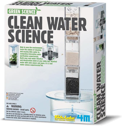 4M: Green Science: Clean Water Science - DIY Mini Water Filtration & Desalination Plant Kit, Solar Powered, STEM Experiment Activity, Kids Ages 5+