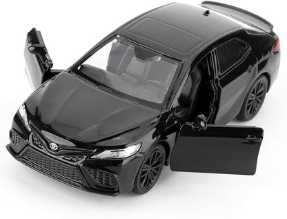 RMZ City 1:36 Camry XSE Car Model, Diecast Pull Back Model Toy Car, Doors Open, Collection Kids Toy for Aged 3 and up, Gift Black