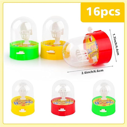 Mini Basketball Games 16pcs Finger Basketball Shooting Games Basketball Party Supplies Favor for Kids 8-12 Desktop Table Basketball Hoop Fidget Game Space Birthday Party Decorations Supplies