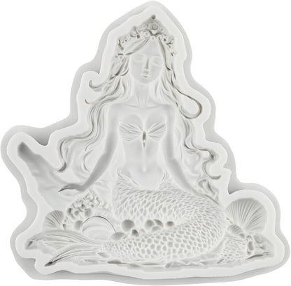 Mermaid Silicone Molds Mermaid Polymer Clay Mold for DIY Craft Epoxy Resin Casting Polymer Clay Tools Crafts Air Dry Jewelry Making