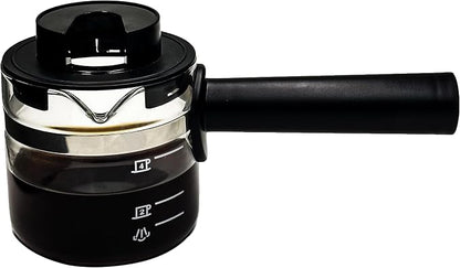 4 Cup Espresso Glass Coffee Pot Replacement-Espresso Accessories | Espresso Accessories，Compatible with IMUSA, Hamilton Beach, Mr.Coffee, Breville, UNIVEN Espresso Machine,Black handle