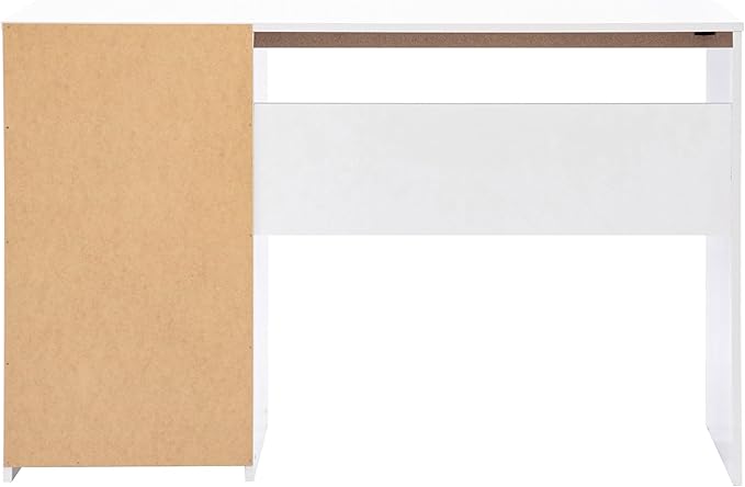Techni Mobili Computer Home Office or Bedroom Storage & Drawers Ideal for Small Spaces Writing Desk, 47.6" W x 16.1" D x 30.3, White