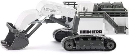 Siku 1798, Liebherr R9800 Mining Excavator, 1:87, Metal/Plastic, White, Functional Folding Shovel