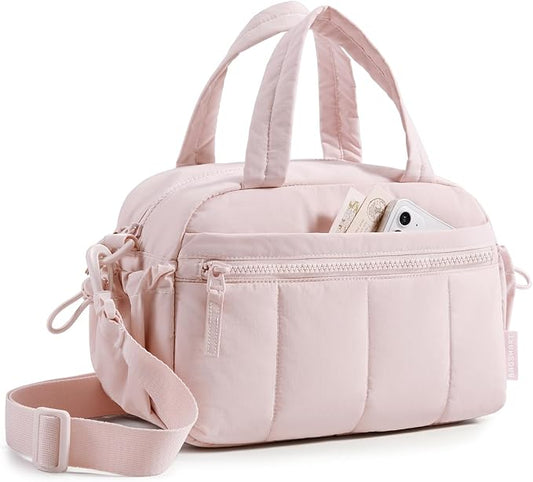 BAGSMART Duffle Bag for Travel, Gym Bag for Women, Weekender Carry on Bag | PVC Wet Pocket, Airline Approved Personal Carry-on Size, Fits Under-seat, One Bag for Gym, Travel, Hospital, Overnight