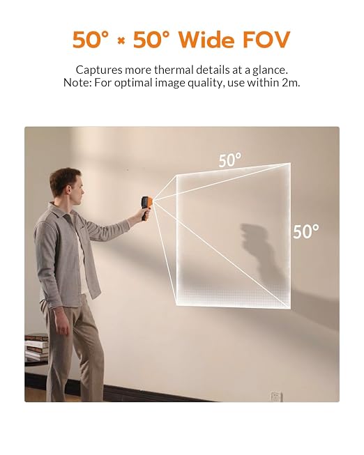 GT16S Thermal Imaging Camera with Smart AI Scene Detection, Thermometer Mode, 240×240 UIRA-IR Resolution, -4°F-1202°F Temp Alarm, 11h Runtime, Infrared Camera for HVAC Home Inspection