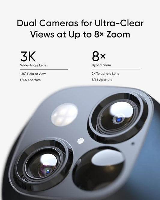 eufy Security SoloCam S340 2-Cam Kit (HomeBase S380), Solar Security Camera, Wireless Outdoor Camera, 360° Pan and Tilt, No Blind Spots, No Monthly Fee, Built-in Local Storage (Up to 16TB)