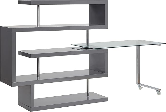 NicBex Kimberly-DW-00028-LWJ Home Office Desks, 55"x24"x54", Gray