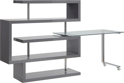 NicBex Kimberly-DW-00028-LWJ Home Office Desks, 55"x24"x54", Gray