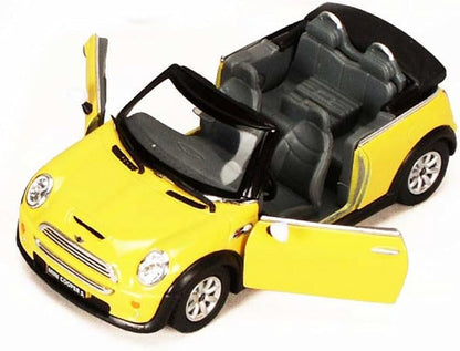 KiNSMART - Mini Cooper S 5" 1:28 Scale Die Cast Metal Model Toy Car (4 Set Convertible)