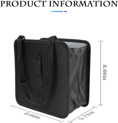 Fekey&JF Foldable Car Trash Can, Hanging Waterproof Leakproof Trash Can Storage Bag for Car with Large Capacity, Car Interior Accessories (Small)