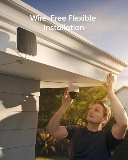 eufy Security SoloCam S340 4-Cam Kit (HomeBase S380), Solar Security Camera, Wireless Outdoor Camera, 360° Pan and Tilt, No Blind Spots, No Monthly Fee, Built-in Local Storage (Up to 16TB)