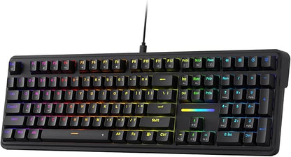 Redragon K745 Wired 108-Key Gasket RGB Gaming Keyboard, 4 Extra Hotkeys | Dedicated Shortcut Keys for Mute, Calc & Desktop, Cushioned 5-Layer Dampening for Creamy Thocky Sound, Programmable Software