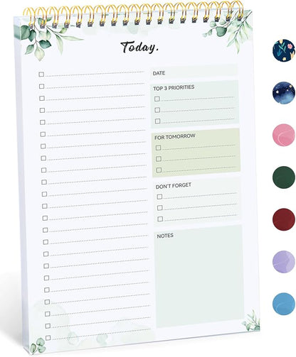 Taja To Do List Notepad, Undated Daily Planner for Work and Goal Setting | Nature, 52 Sheets, 9.8" x 6.5" , for Office, Home and school, Daily Task Planning, Notes and Everyday Organization