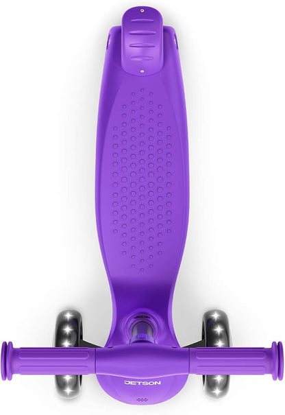 Jetson Lumi 3 Wheel Light-Up Kick Scooter for Girls or Boys, Ages 3+ - Max Grip Light Up Deck and PVC Wheels- Adjustable Height