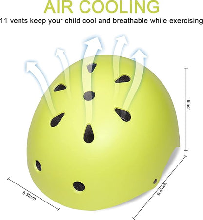 Kids Bike Helmet Adjustable Toddler Bike Helmets for Kids 2-5-8/8-14 Years with Knee Elbow Wrist Pads for GirlsBoys Youth Skateboard Bicycle Helmet for Scooter Roller Skating Balance Bike