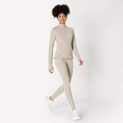 Amazon Essentials Women's Active FormFlex Buttery Soft Slim Fit Quarter Zip Long Sleeve Pullover Jacket