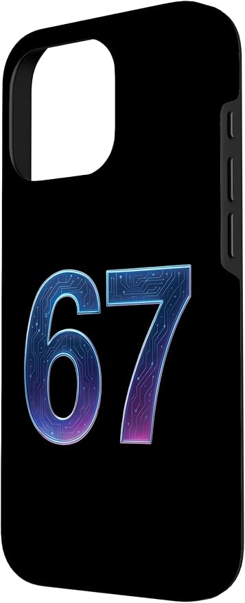 67 Meme Ai Quantum Number 67th Six Seven Tech Digital Future Case for iPhone 16 Pro