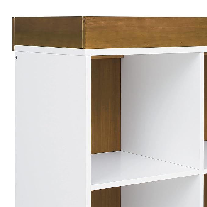 DaVinci Otto Convertible Changing Table and Cubby Bookcase in White and Walnut