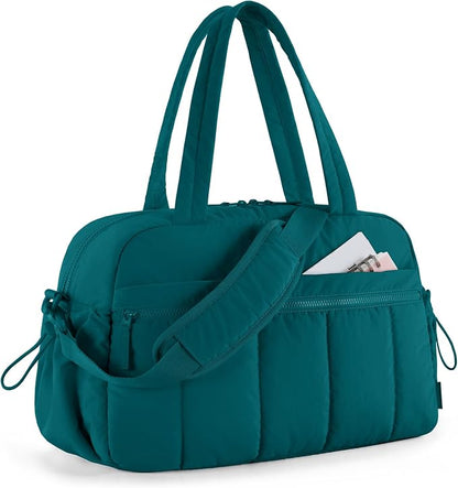 BAGSMART Duffle Bag for Travel, Gym Bag for Women, Weekender Carry on Bag | PVC Wet Pocket, Airline Approved Personal Carry-on Size, Fits Under-seat, One Bag for Gym, Travel, Hospital, Overnight