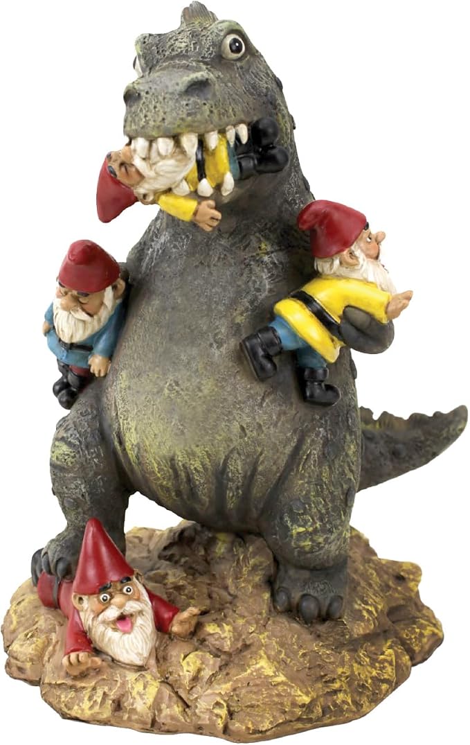 Godzilla Garden Gnome Statue, Outdoor Lawn & Yard Monster Figurine Sculpture Decorations, Funny Housewarming Gag Gift