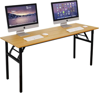 Computer Desk,62" Modern Simple Style Folding Tables,Home Office Writing Desk, Space Saving Foldable Table, No Install Needed