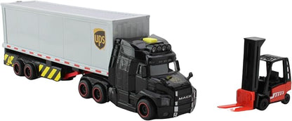 Daron Action Truck – UPS – Officially Licensed Delivery Truck Toy with Lights, Sounds, Forklift, Cargo Boxes, and Opening Doors for Kids Ages 3+