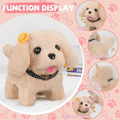 Vanvimen 16 Pcs Robot Dog Toys for Girls, Toys for 3 4 5 6 7 8 Year Old Girls Kids Boys, Realistic Robot Puppy Toy for 5-7 6-8, Ideas Birthday Gifts for Girl 3 4 5 6 Year Old