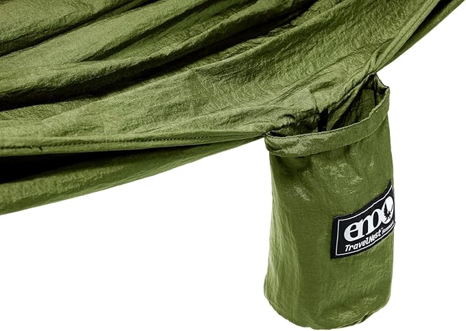 ENO TravelNest Hammock & Straps Combo - Portable Hiking and Camping Hammock with Straps Included - Travel Hammock for Camping, Hiking, Backpacking, a Festival, or The Beach - Moss
