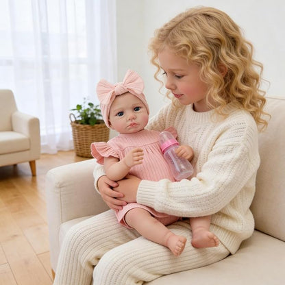 FOCKOF Realistic Reborn Baby Dolls-18 Inch Realistic Baby Doll Girls Soft Vinyl Body Reborn Baby with Gift Box for Kids Age 3+ Pink