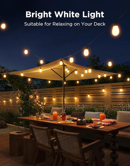 Govee S14 Bulb Outdoor String Lights 2, 48ft RGBICWW, 15 LED Bulbs, IP66 | Patio Lights with 111 Scene Modes for Patio, Backyard, Garden, Compatible with Alexa, Google, Matter, APP Control