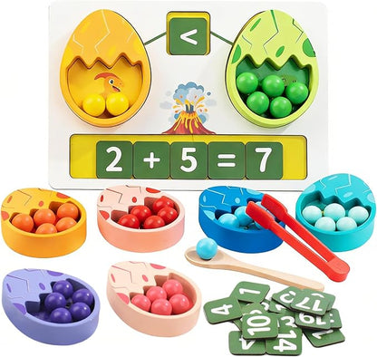 Kids Learning Toys Set, Montessori Math Game for Toddlers, Number Counting Toy Color Sorting Activities, STEM Toys for Preschool 3+ Boys Girls Birthday Gift